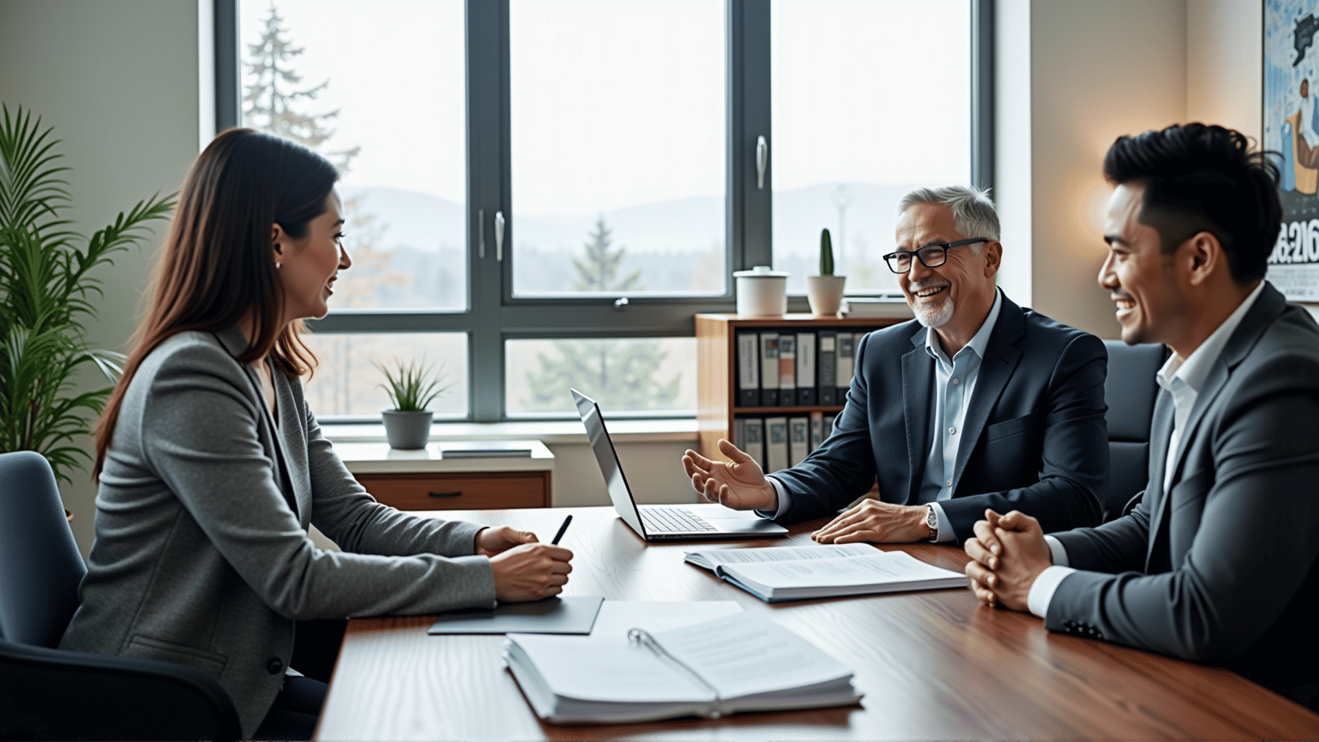 Loan discussion with bank officer